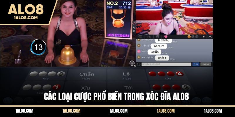 Xóc Đĩa ALO8 - Game Casino Đổi Thưởng Hấp Dẫn Uy Tín Các loại cược phổ biến trong Xóc Đĩa ALO8